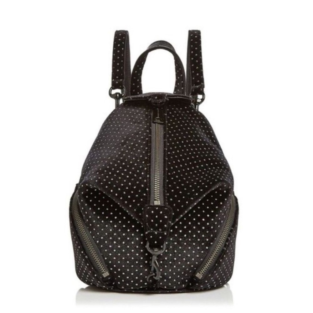 REBECCA MINKOFF Julian Convertible Glitter Spotted Velvet Backpack